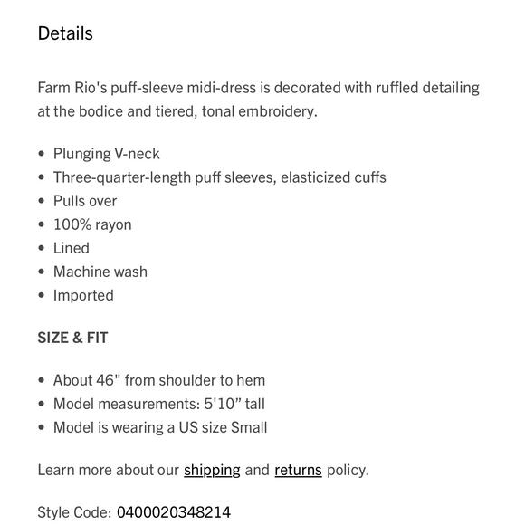 FARM RIO TIERED PUFFED-SLEEVE MIDI-DRESS - Picture 2 of 6